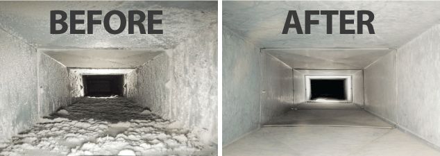 BEFORE AND AFTER DUCT CLEANING