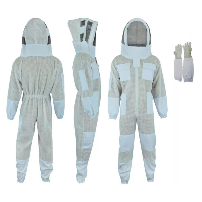 3 Layer Mesh Ventilated Beekeeper/Beekeeping Suit - Fencing Veil